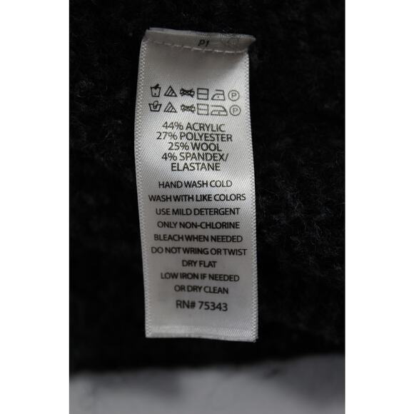 Jones New York Jones & Co Black Wool Blend Long Coat Women’s S Minimalist Grunge - Picture 6 of 9